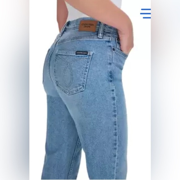 Calvin Klein High Rise Straight Leg Jeans 12 - Picture 3 of 11